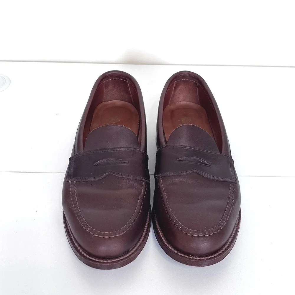 Alden 17831F Mens Half Strap LHS Penny Loafer 9 B/D Cordovan Brown Leather USA